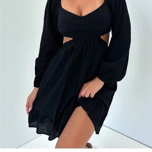 Chic Black Long Sleeve Dress